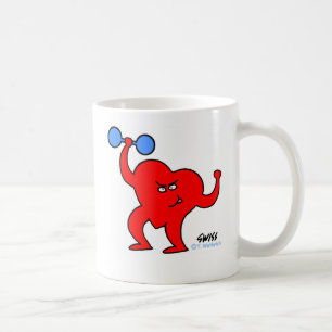 Fysikalisk Fitness Motivation Heart Pumping Järn Kaffemugg