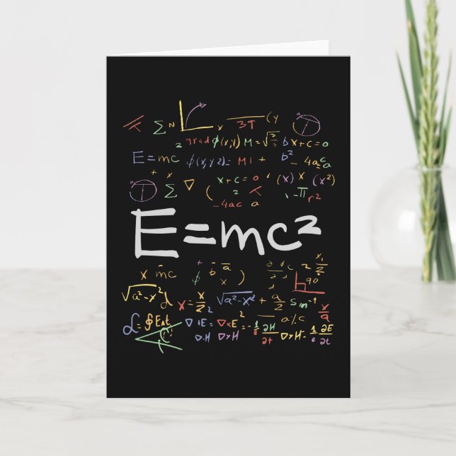 Fysikalisk och matematisk formel EMC2 Kort (Framsida)