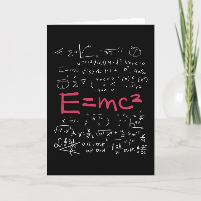Fysikalisk och matematisk formel EMC2 Kort (Framsida)
