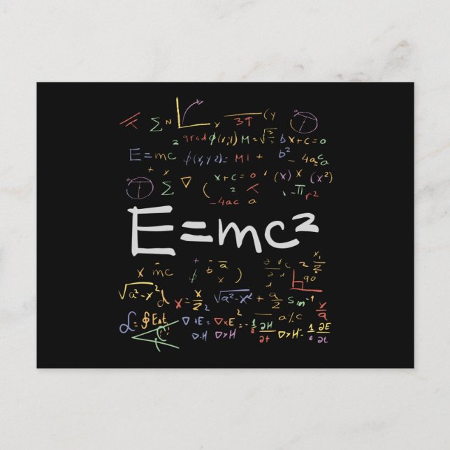 Fysikalisk och matematisk formel EMC2 Vykort (Framsida)