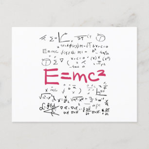 Fysikalisk och matematisk formel EMC2 Vykort