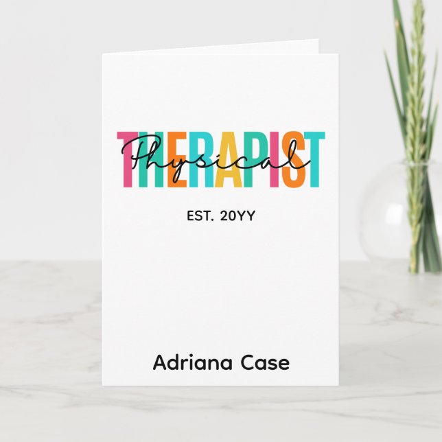 Fysikalisk terapeut Studenten Kort (Framsida)