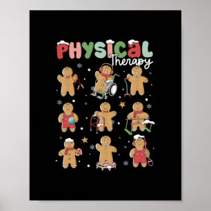 Fysikalisk terapi: julas gingerbröd fysiskt poster