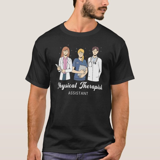Fysikalisk terapiassistent fysikterapi Gra T Shirt (Framsida)