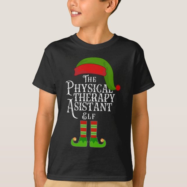 Fysikalisk terapiassistenten Elf Funny jul T Shirt (Framsida)