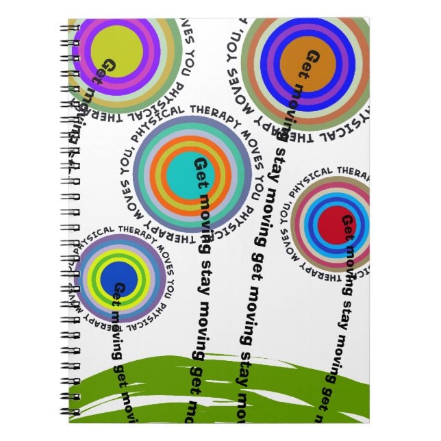 Fysikaliska behandlingsartsy-gåvor anteckningsbok med spiral (Framsidan)