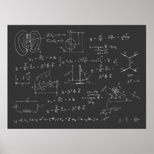 Fysikaliska diagram och formler poster