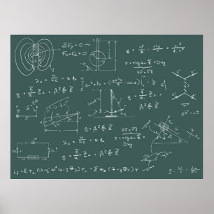 Fysikaliska diagram och formler poster