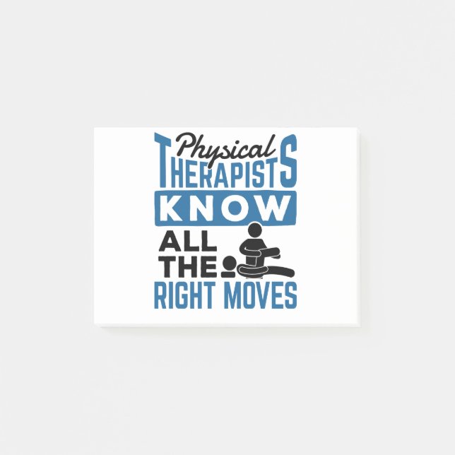 Fysikaliska terapeuter känner till alla Höger som  Post-it Block (Framsida)