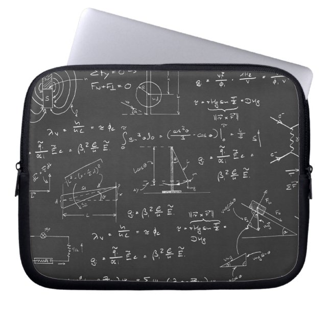 Fysikdiagram och formler laptop sleeve (Framsidan)