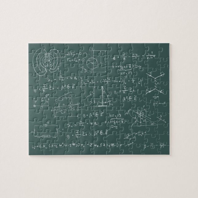 Fysikdiagram och formler pussel (Horisontell)