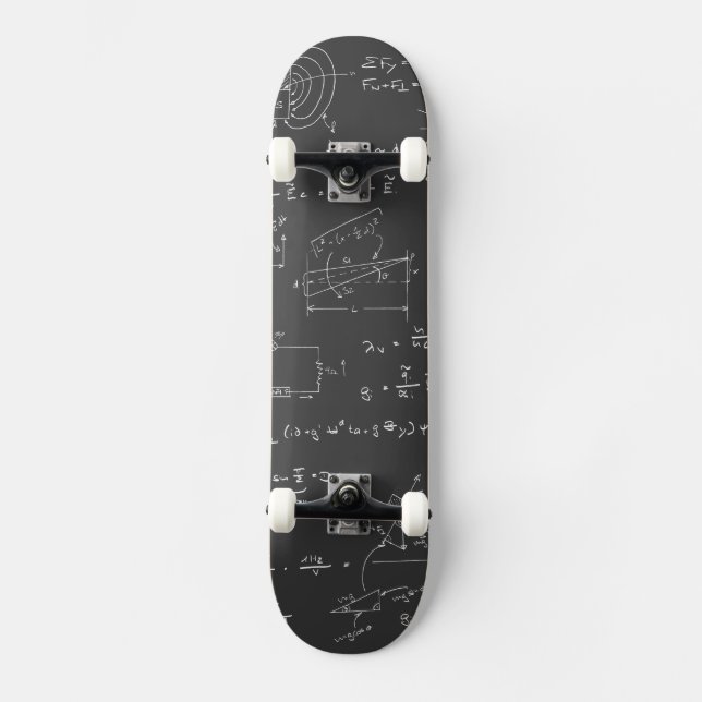 Fysikdiagram och formler skateboard bräda 19,5 cm (Framsida)