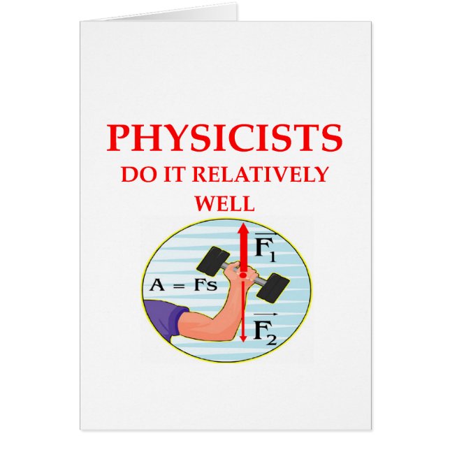 fysiken ifrågasätter hälsningskort (Framsidan)