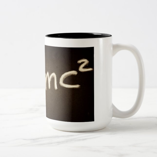 Fysikkaffemugg med Einsteins berömda likställande Två-Tonad Mugg (Höger)