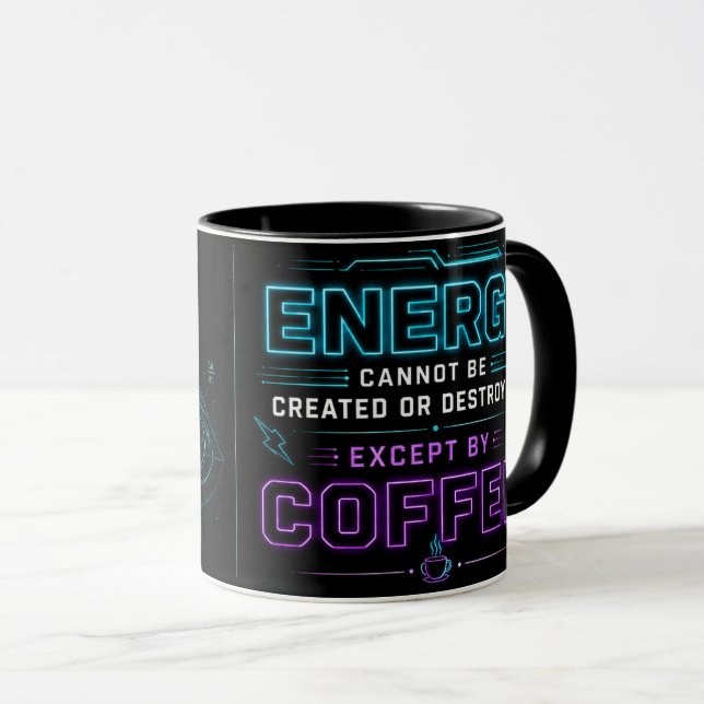 Fysiklärare – Energi Kan Inte Skapas Kaffe Mugg (Framsida höger)