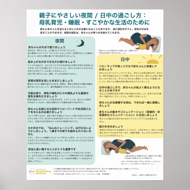 Fysiologiskt Poster spädbarnsvård (japanska) (Framsidan)