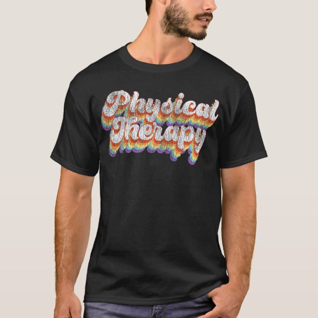 Fysioterapeut Assistent Retro Vintage T Shirt (Framsida)