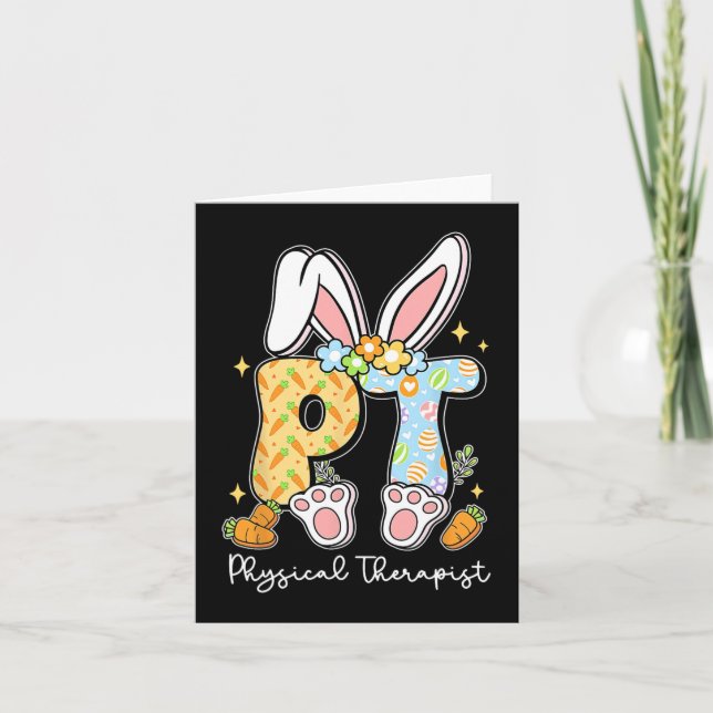 Fysioterapeut Pt Fysioterapi Bunny Påsk Kort (Framsida)
