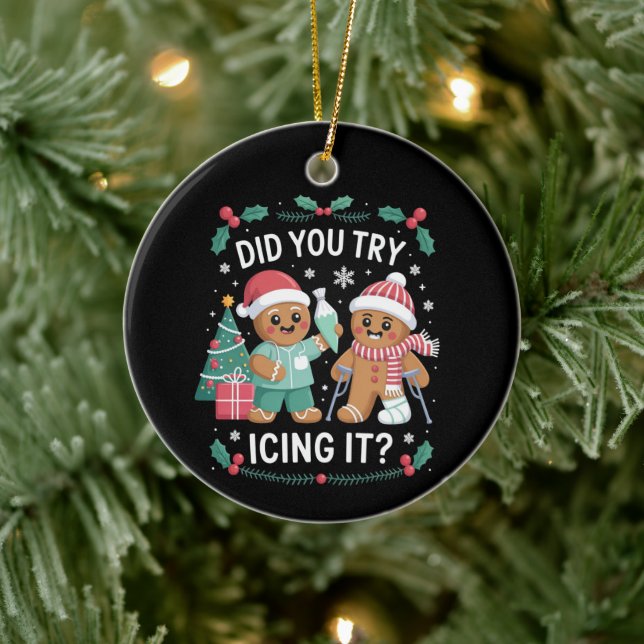 Fysioterapi Fysioterapi Har Du Testat Att Isa Det  Julgransprydnad Keramik (Träd)