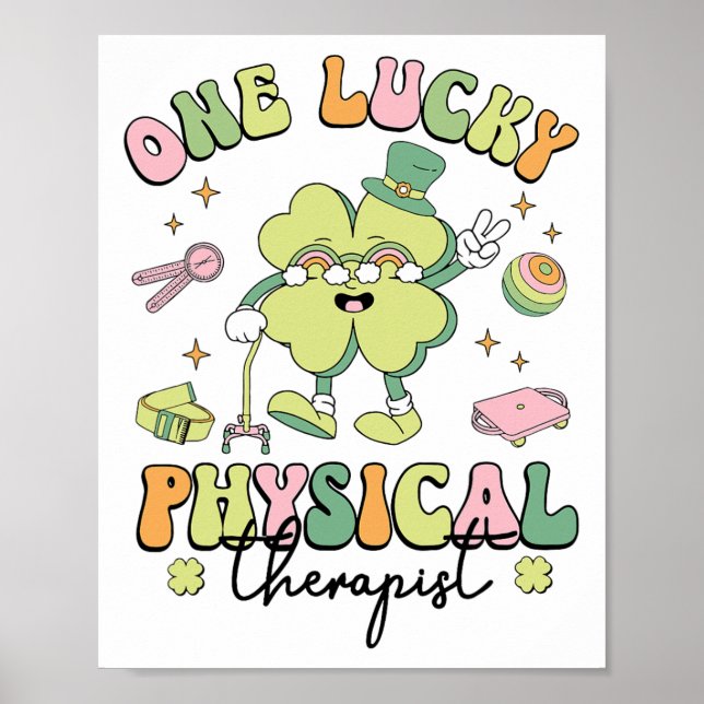 Fysioterapi Pt Patricks Day Fysioterapeut Poster (Framsidan)