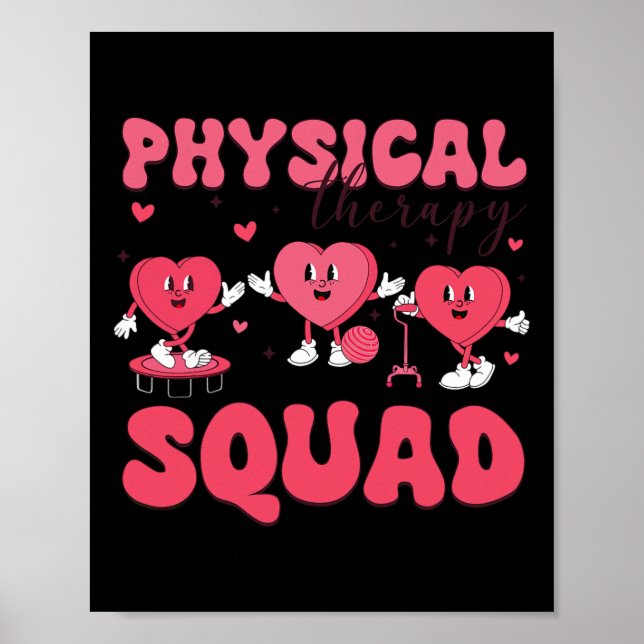 Fysioterapi Squad Alla Hjärtans Dag Pt Pta Vale Poster (Framsidan)