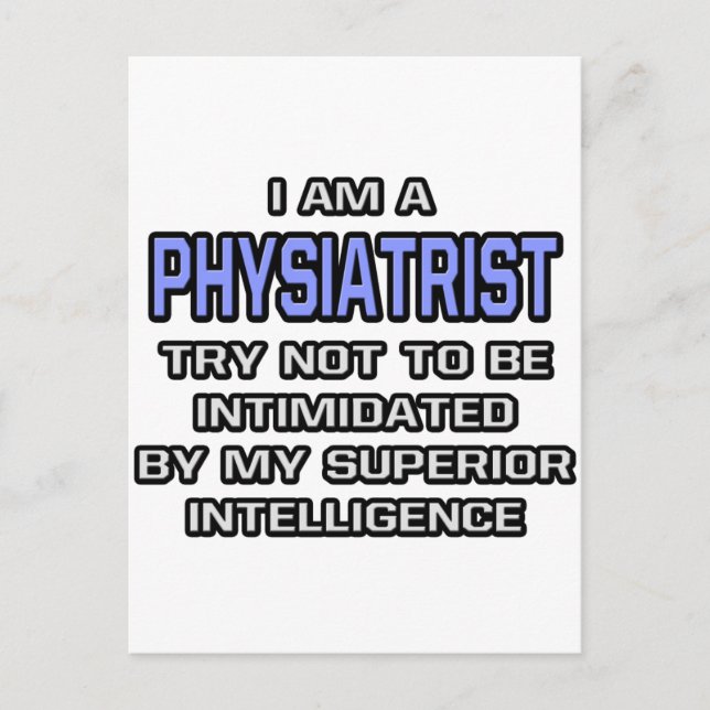 Fysirikerska joke ... Överlägsen intelligens Vykort (Framsida)