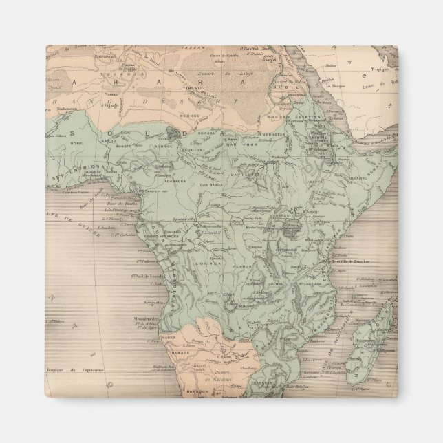 Fysisk Afrika Magnet (Framsidan)