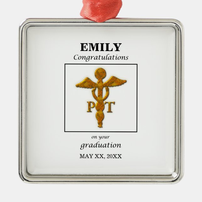 Fysisk behandling av Grattisar i Studenten Julgransprydnad Metall (Framsidan)