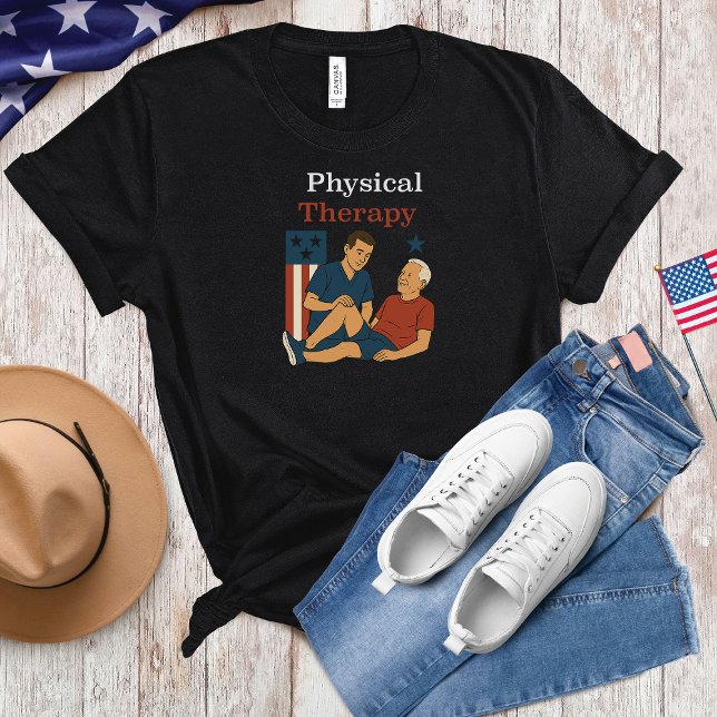 Fysisk behandling fjärde juli t shirt (Skapare uppladdad)