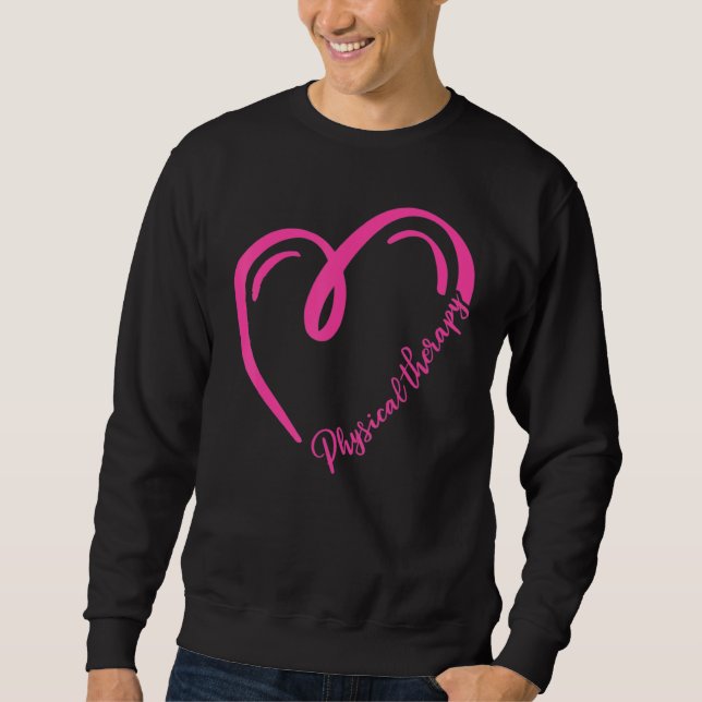 Fysisk behandling Fysisk terapibehandling Hjärtsvi Lång Ärmad Tröja (Framsida)