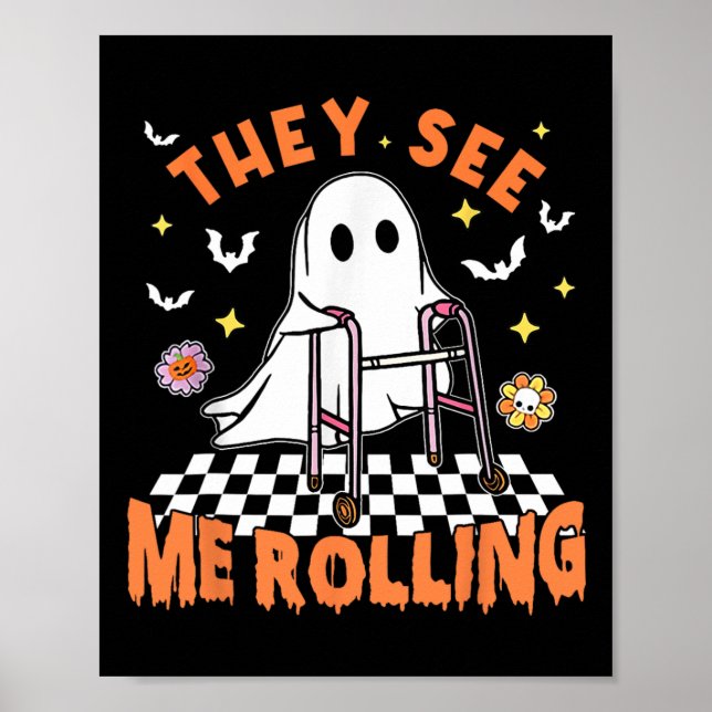 Fysisk behandling Halloween de ser mig Rolling Spo Poster (Framsidan)