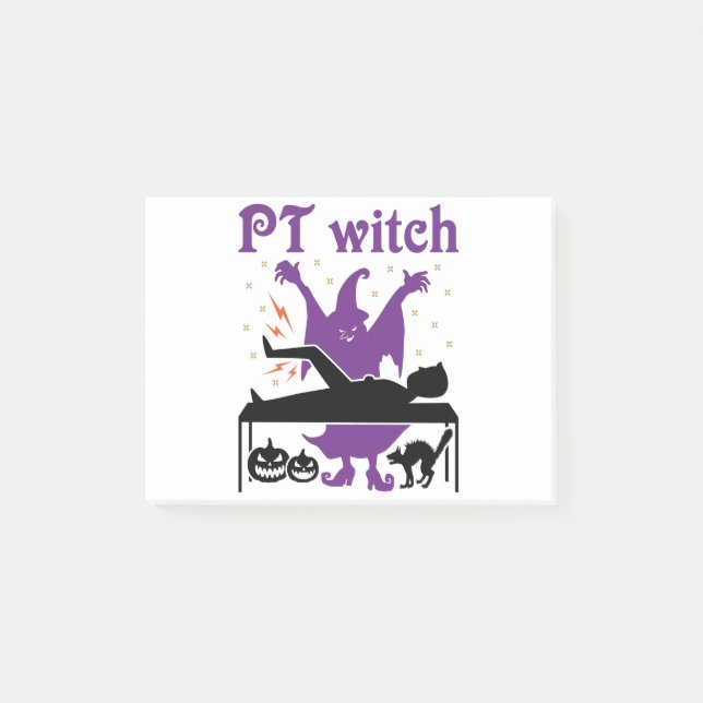 Fysisk behandling Halloween PT Witch Post-it Block (Framsida)