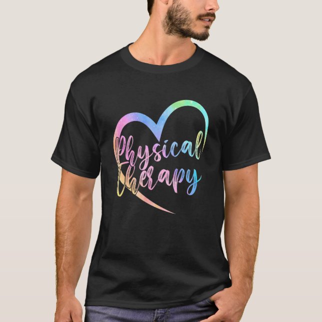 Fysisk behandling Heart Kärlek Physical Therapist  T Shirt (Framsida)