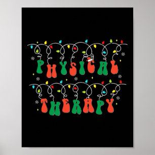 Fysisk behandling Pt Santa Hat jul Ljus Xma Poster