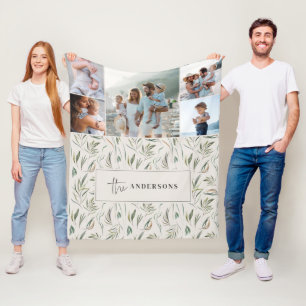 Fysisk elegant botanisk multifoto-hemindecor fleecefilt