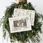Fysisk elegant, botaniskt foto, enkel jul julkort<br><div class="desc">Fysisk elegant,  botaniskt foto - enkelt glatt skript - julkortsdesign.</div>