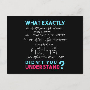 Fysisk formel Joke lustig Math Vykort