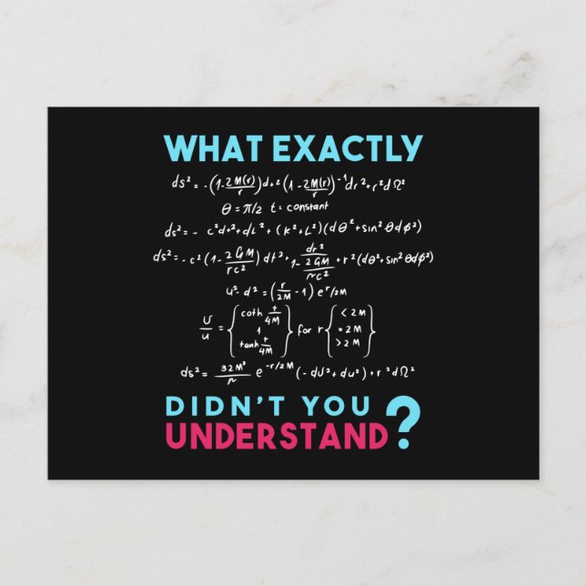 Fysisk formel Joke lustig Math Vykort (Framsida)