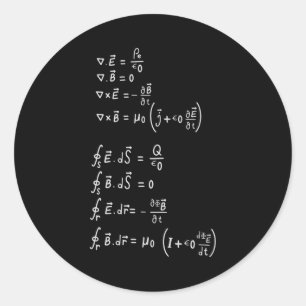 Fysisk formel runt klistermärke