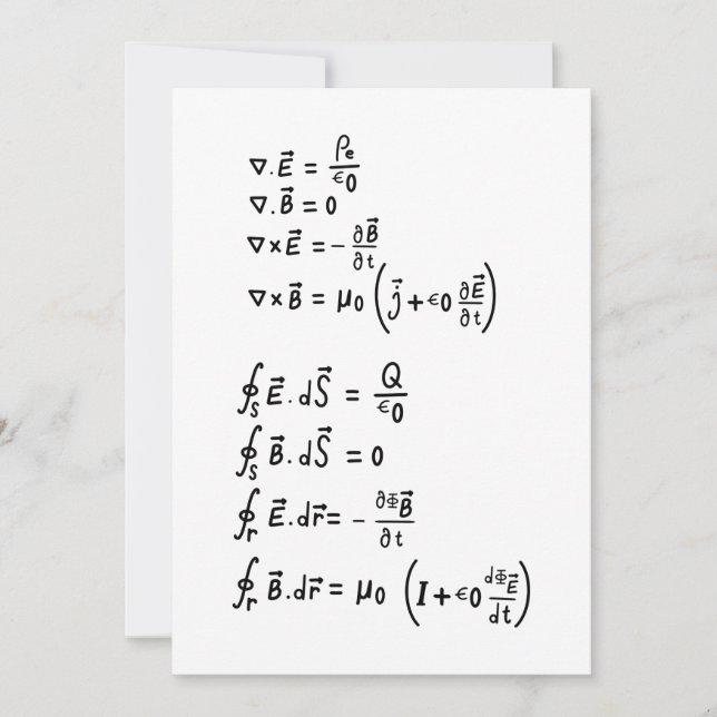 Fysisk formel T-Shirt Inbjudningar (Framsida)