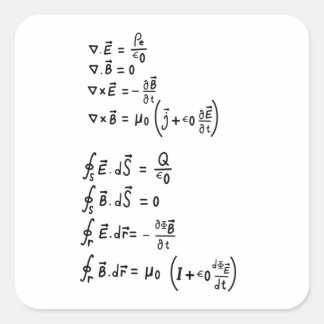 Fysisk formelinbjudan T-Shirt Fyrkantigt Klistermärke