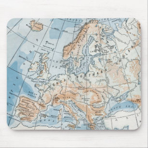 Fysisk karta över Europa (1916) Musmatta