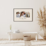 Fysisk krämarch med flera foto-bröllop-presentdeko fototryck<br><div class="desc">Ett par multifoto-bröllop-meddelanden och en presenthemdekanter poster utskrift. Modern naturlig gräddfärga av giftig elegant.</div>