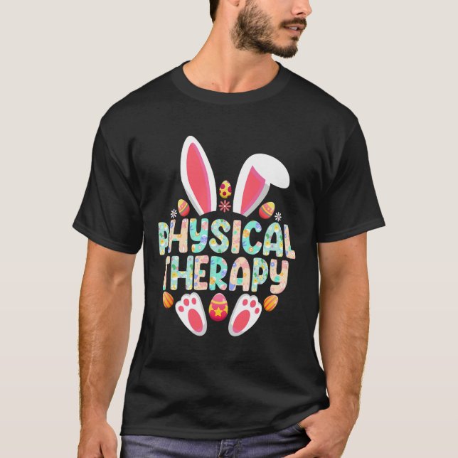 Fysisk Påskhare Fysisk terapi T Shirt (Framsida)