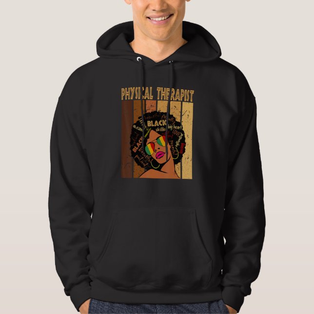 Fysisk terapeut Afro African American Black Hans Hoodie (Framsida)