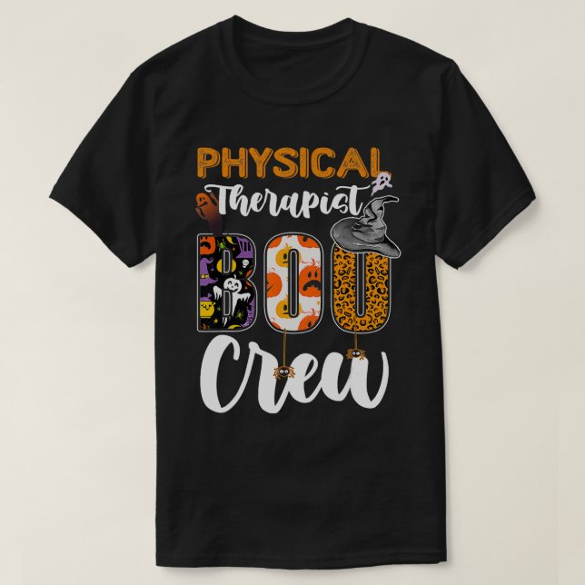 Fysisk terapeut Boo Crew Ghost Therapy Hallowee T Shirt (Design framsida)