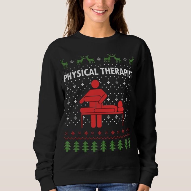 Fysisk terapeutisk behandling - god jul t shirt (Framsida)