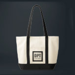 Fysisk terapeutisk DPT-Anpassningsbar Modern Tote  Tygkasse<br><div class="desc">Det här enkla anpassningsbar-designade tote bags är perfekt gåvor till din favoritterapeut! Anpassa det här söta och söta trendiget med namn i din favoritterapeut på baksidan av designen.</div>
