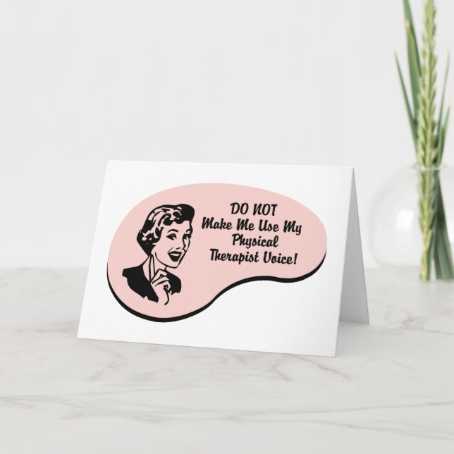 Fysisk terapeutisk röst kort (Framsida)