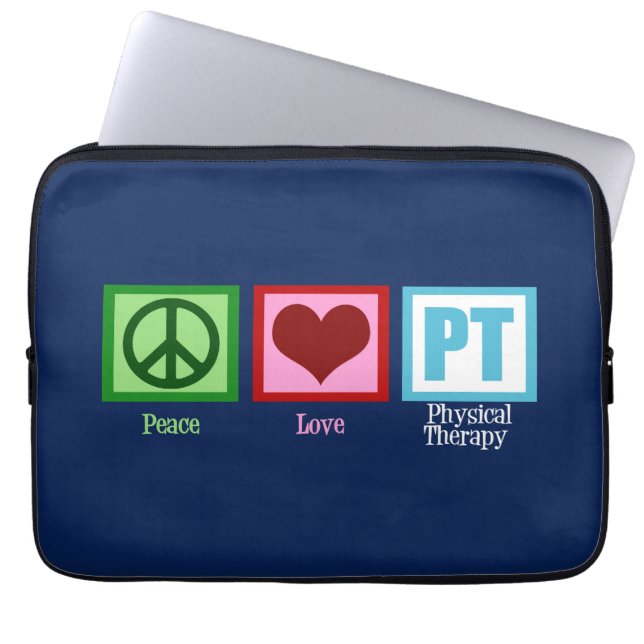 Fysisk terapi Blue Peace Kärlek PT Laptop Sleeve (Framsidan)